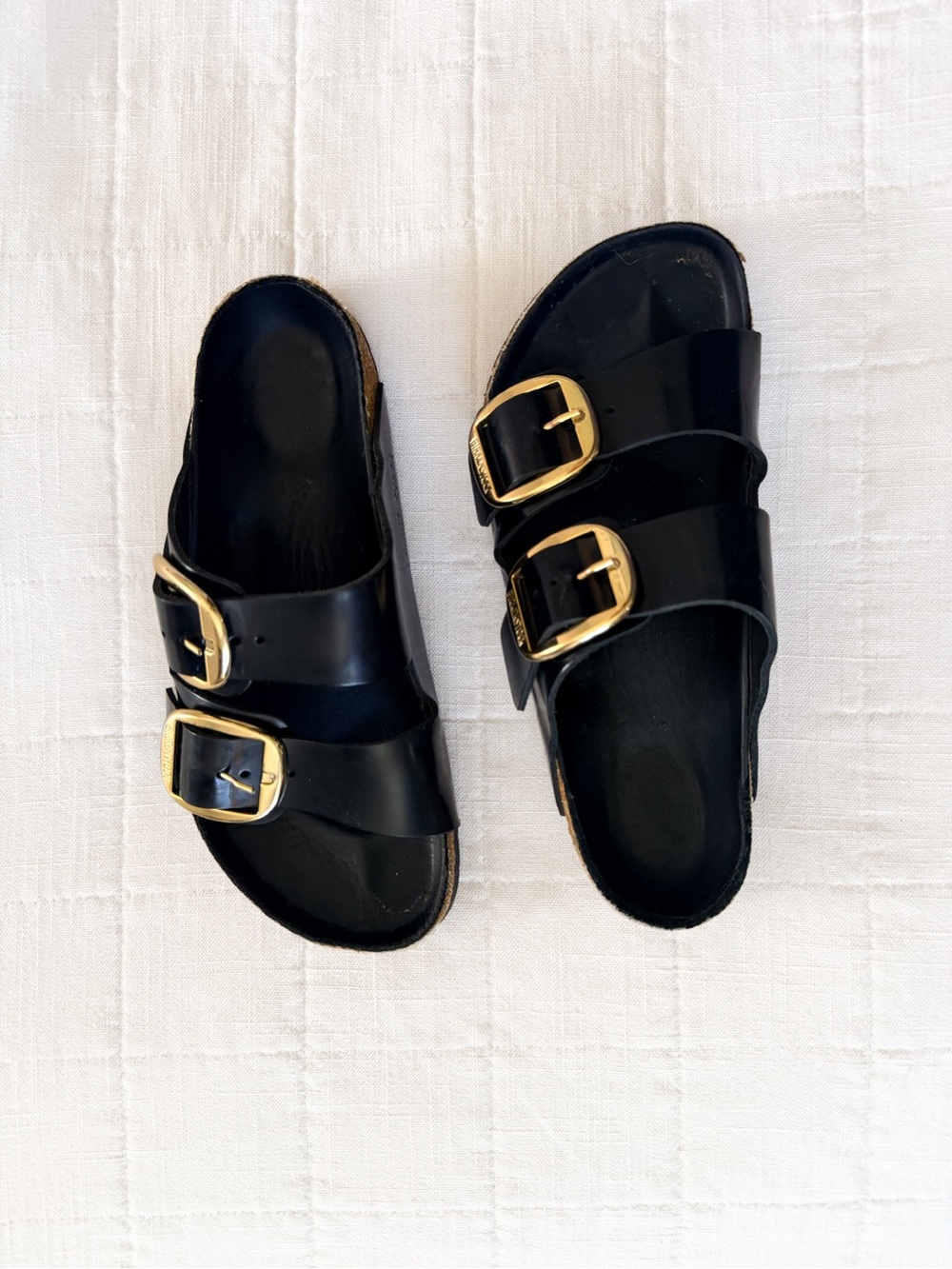 Birkenstock Arizona Big Buckle High Shine Black Sandals